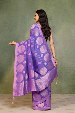 Purple Woven Pure Viscose Saree thumbnail image number null