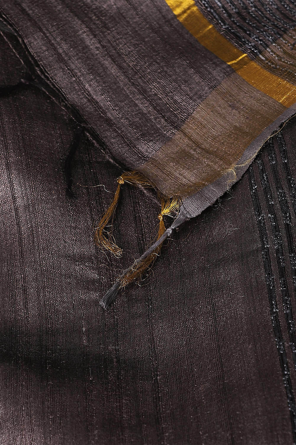 Grey Pure Tussar Silk Bhagalpuri Saree image number null