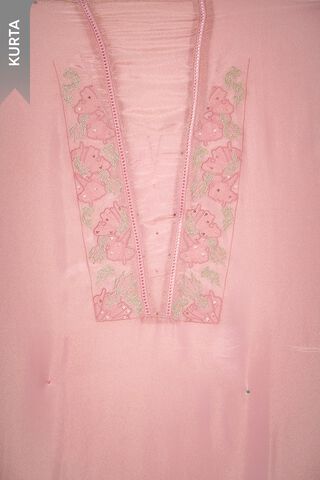 Pink Viscose Tissue Embroidered Unstitched Suit Set thumbnail image number null