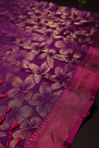 Violet South Silk Saree thumbnail image number null