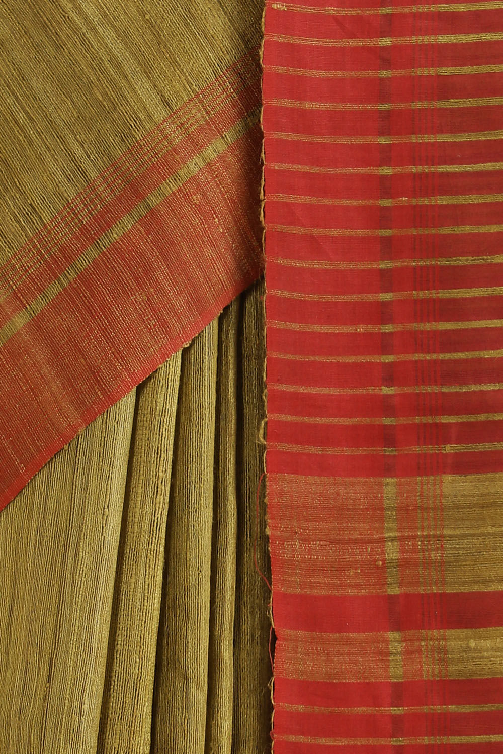 Green Pure Tussar Bhagalpuri Saree image number null
