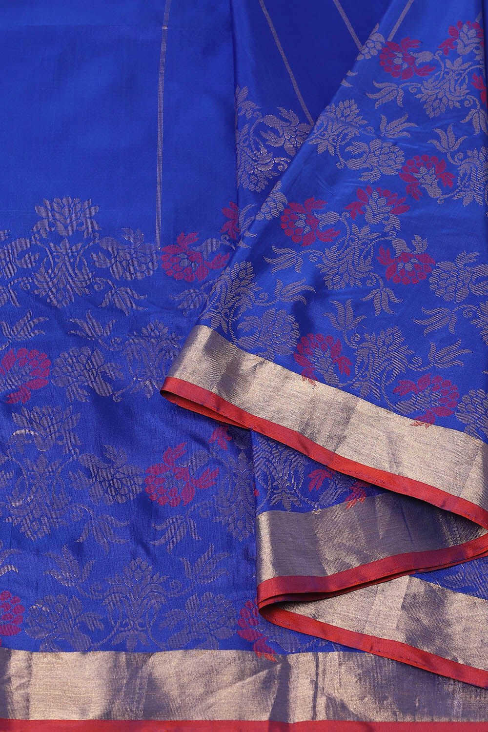 Blue Pure Soft Silk Saree image number null