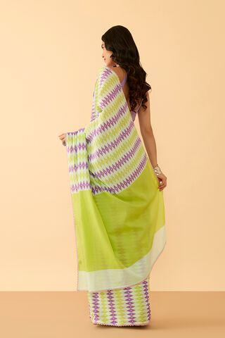 Light Green Screen Printed Bengal Pure Cotton Saree thumbnail image number null