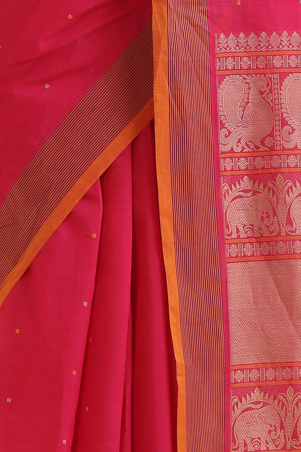 Light Pink Pure Cotton South Saree image number null