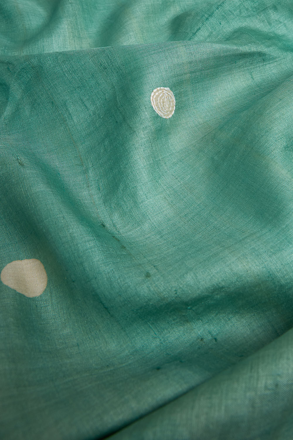 Light Green Chattisgarh Pure Tussar Silk Hand Painted Saree image number null