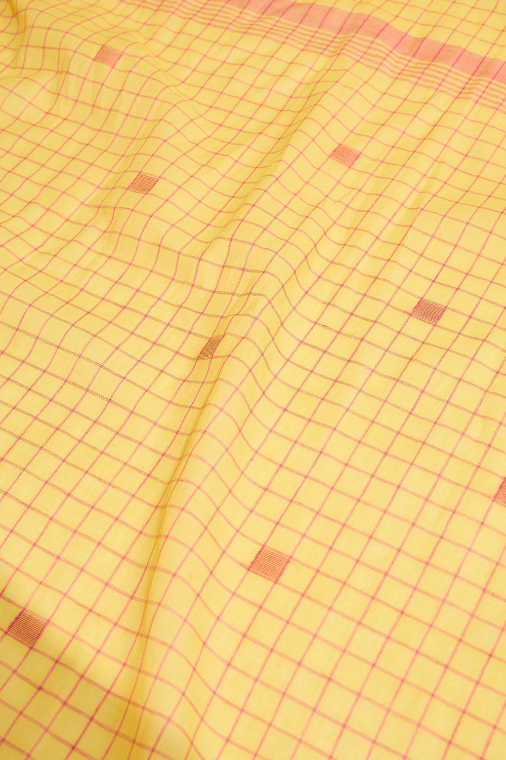 Yellow Bengal Pure Cotton Jamdani Saree image number null