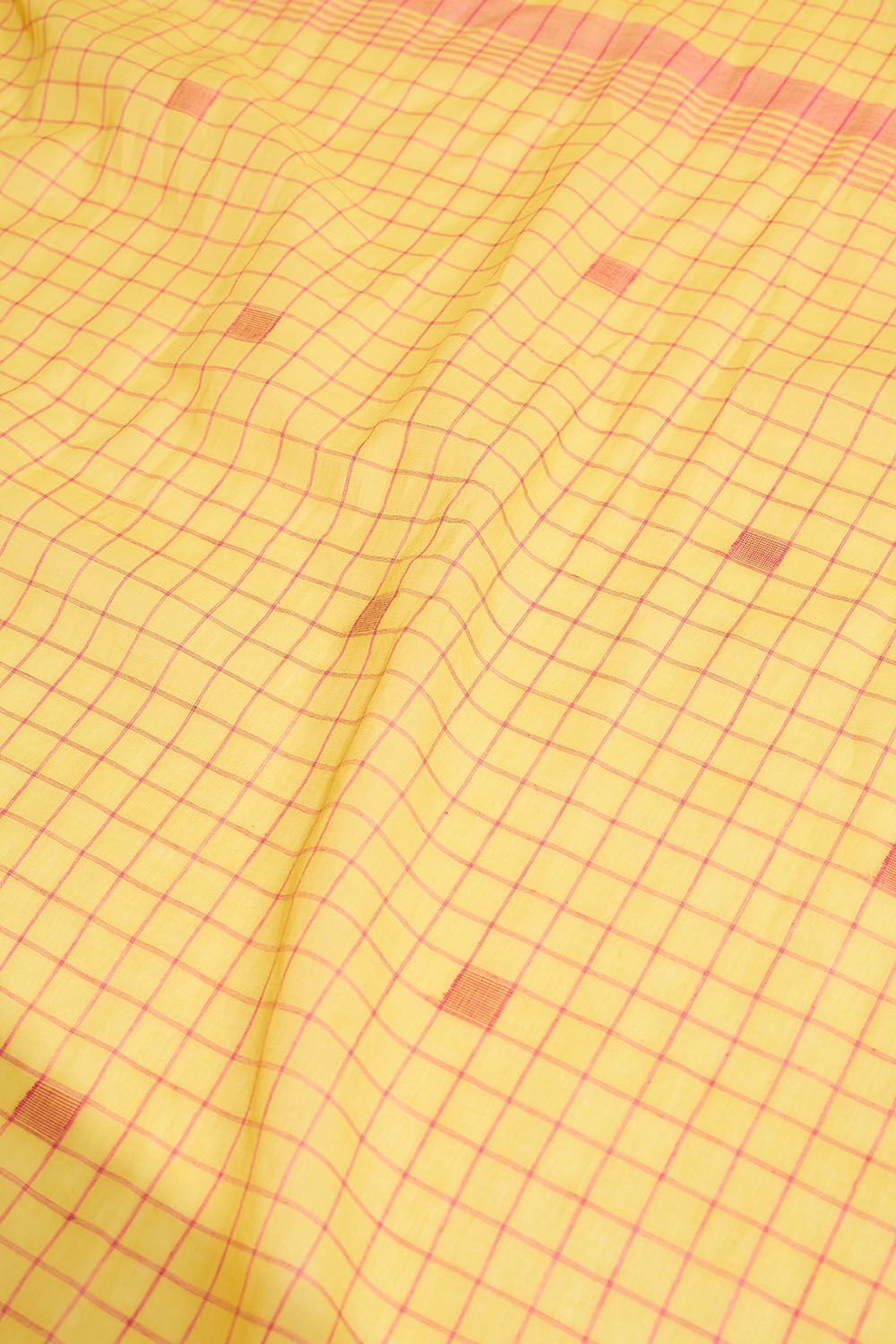 Yellow Bengal Pure Cotton Jamdani Saree image number null