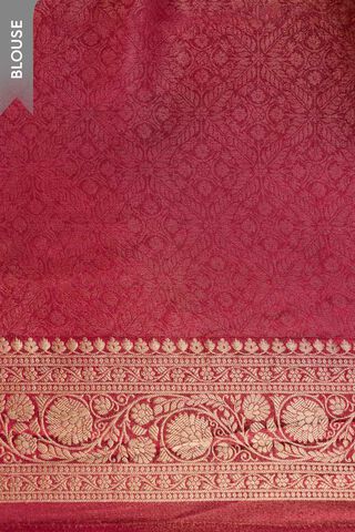 Dark Red   Woven Viscose Tissue Saree thumbnail image number null