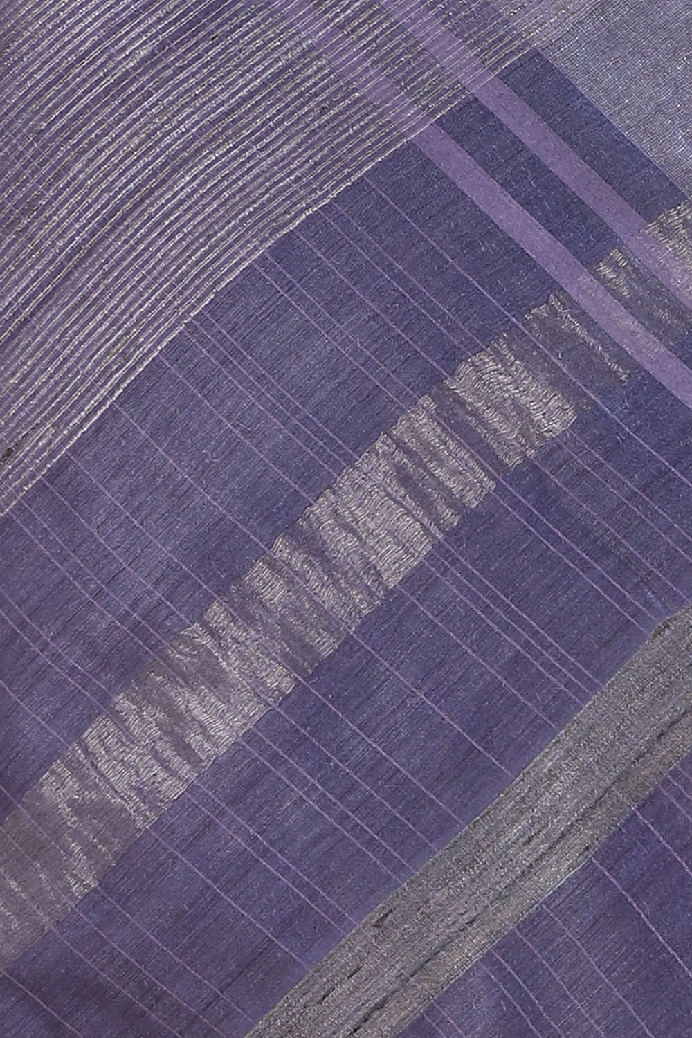 Grey Pure Tussar Silk Bhagalpuri Saree image number null