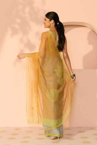 Multicoloured Printed Viscose Chiffon Saree thumbnail image number null
