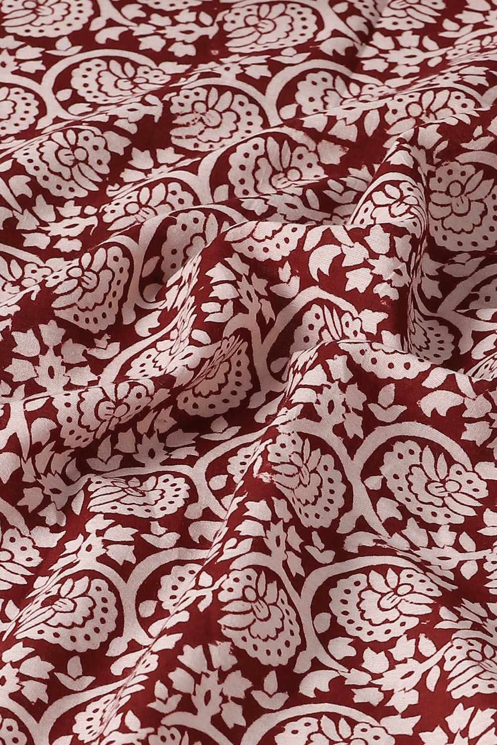 Red Pure Cotton Bagh Printed Saree image number null