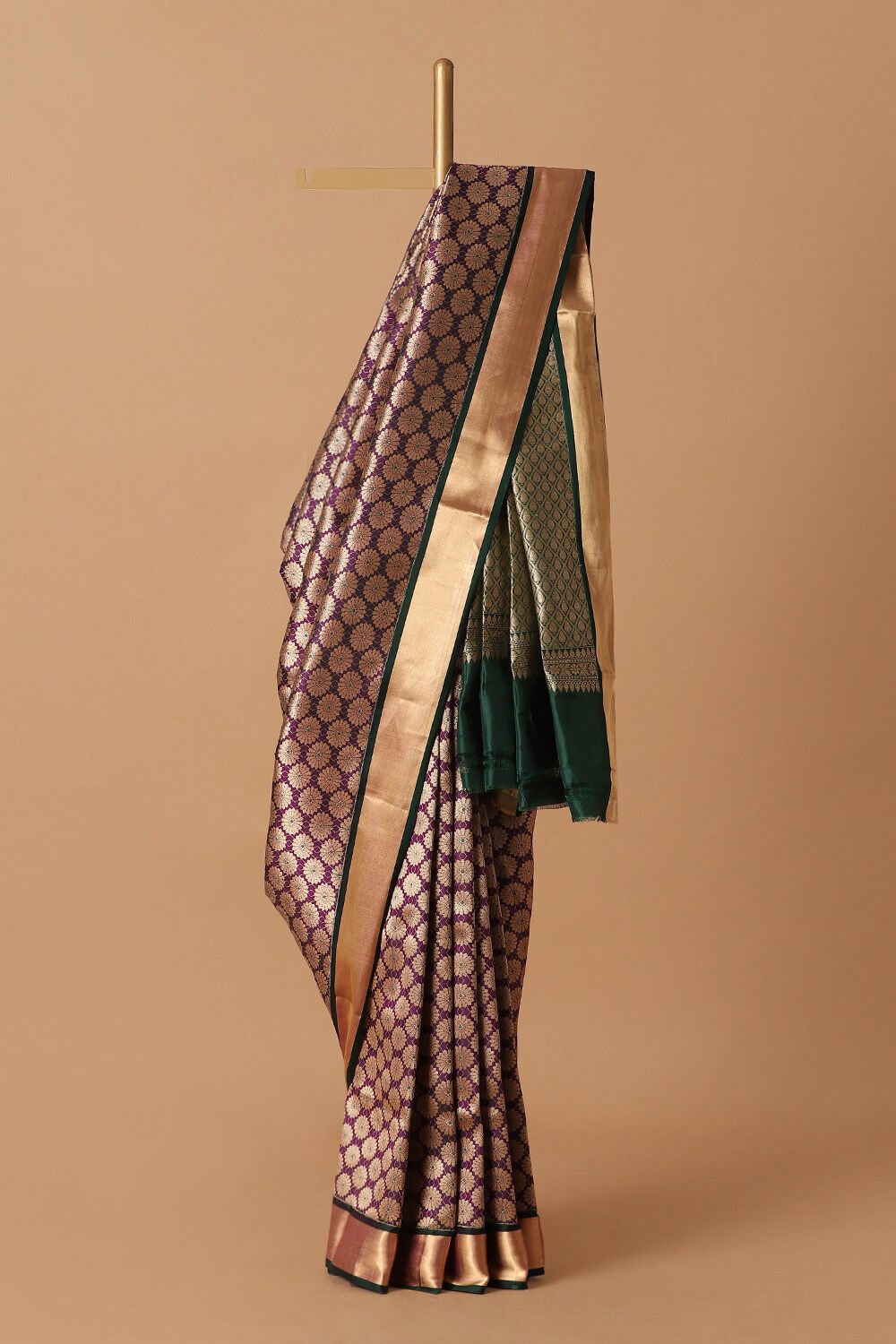 Purple Pure Silk Banarasi Brocade Saree image number null