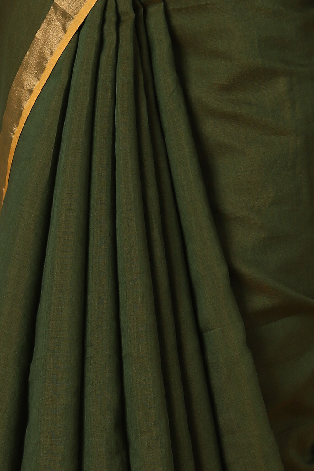 Green Pure Silk Cotton Bengal Saree image number null