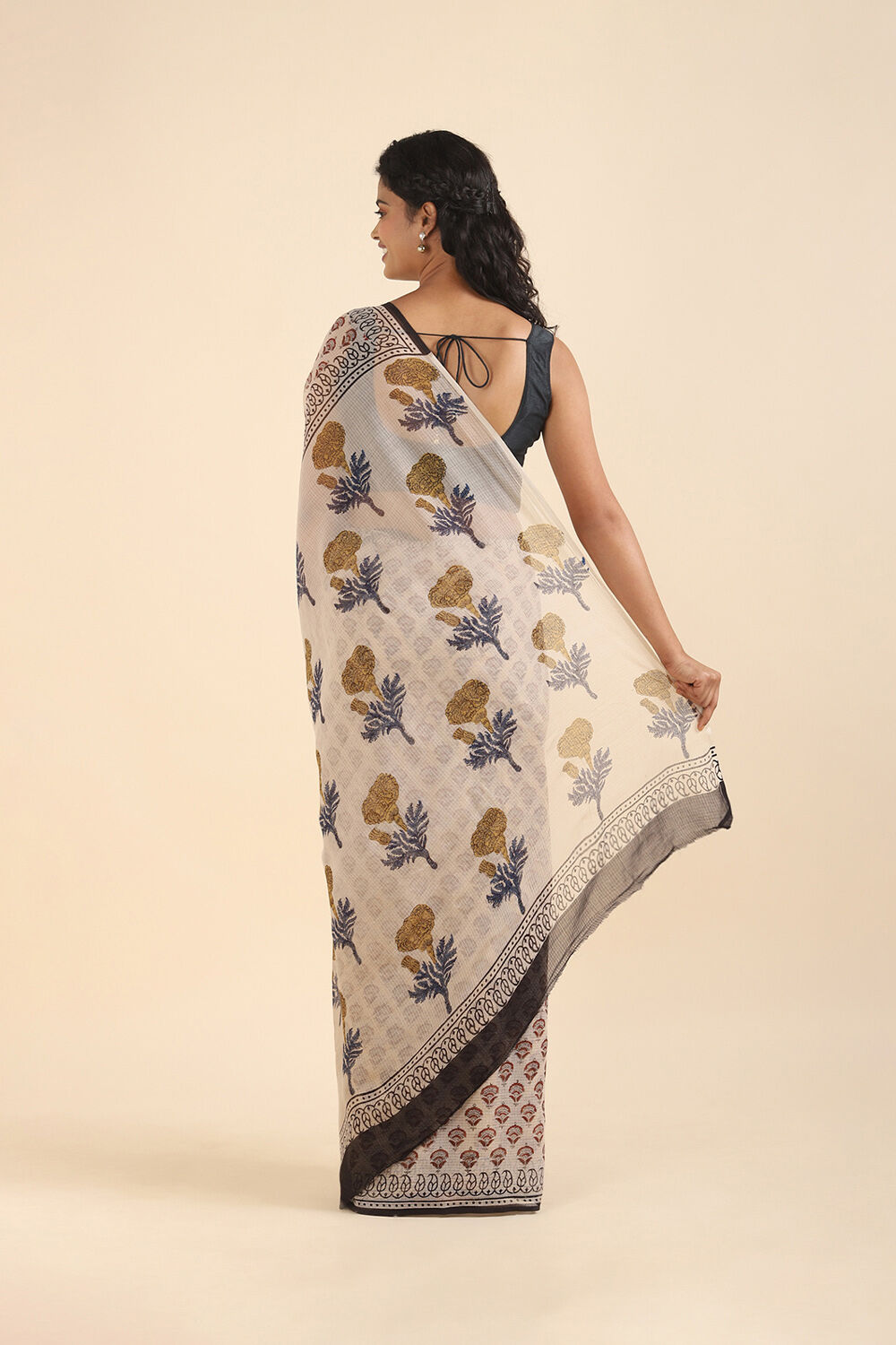 Off Pure White Kota Bagru Printed image number null