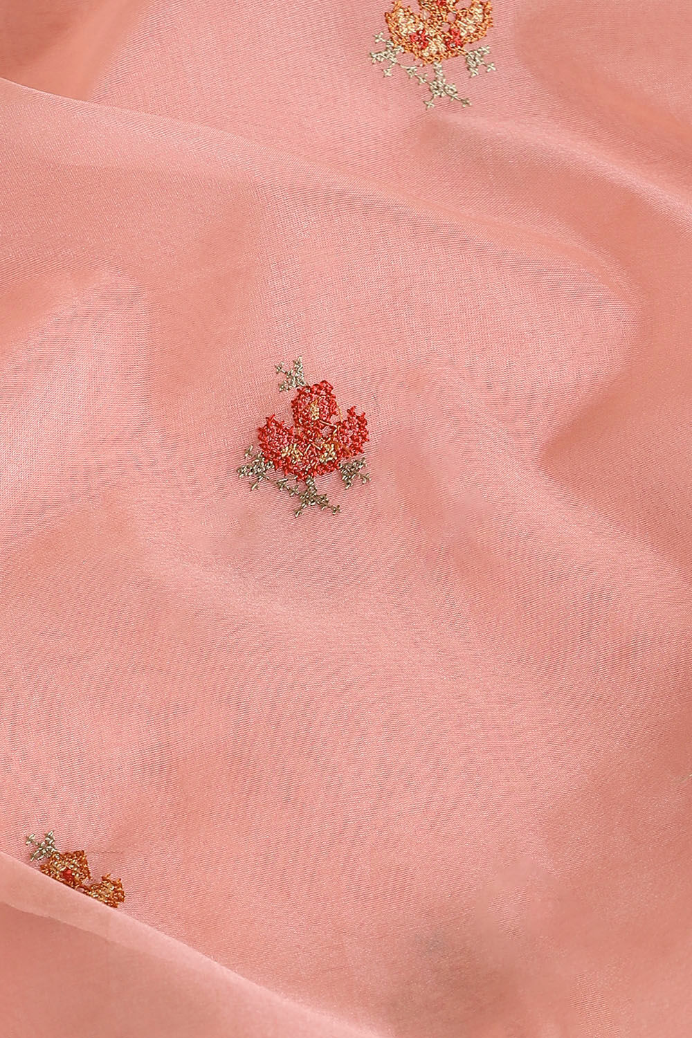 Light Pure Pink Embroidered Saree image number null