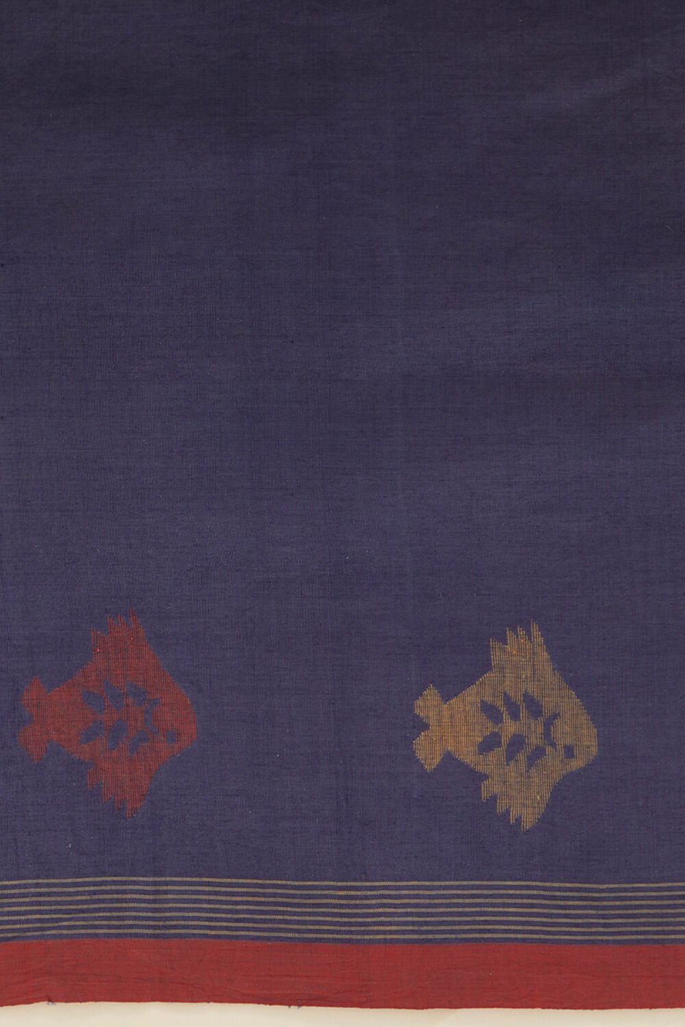 Blue Pure Cotton Jamdani Saree image number null