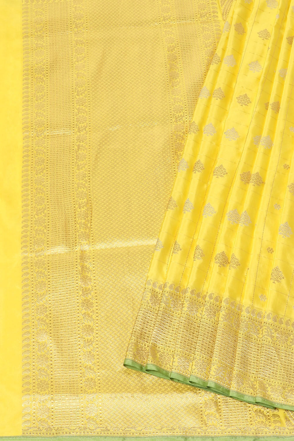 Light Yellow Pure Silk Banarasi Saree image number null