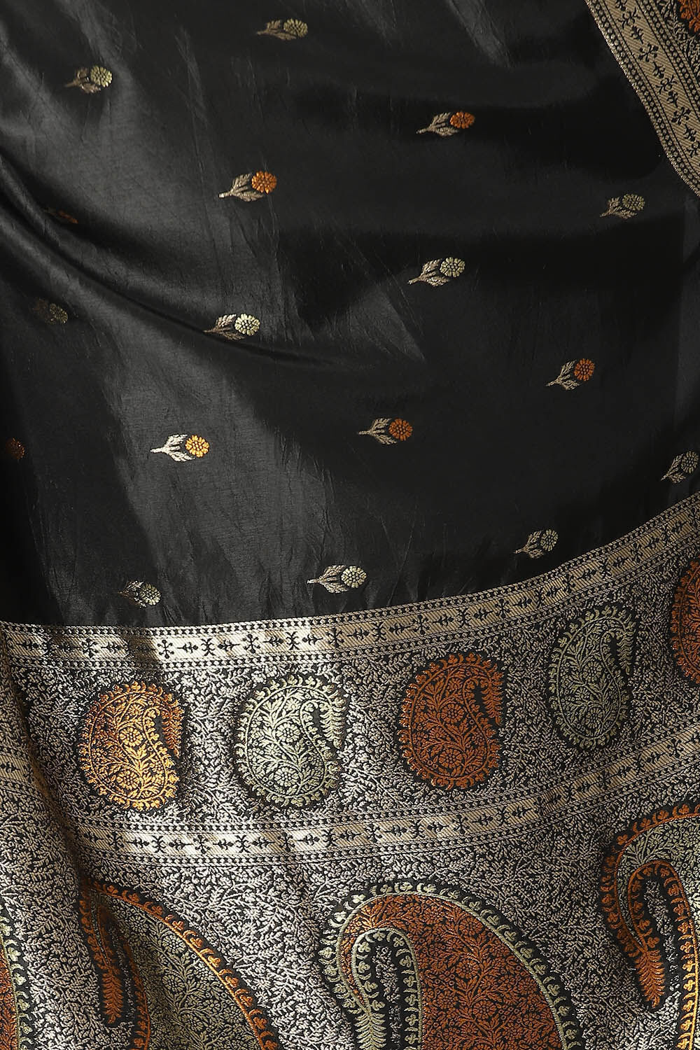 Dark Grey Pure Luxe Vegan Saree image number null
