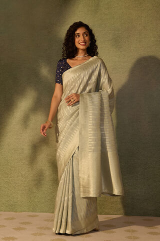 Grey Pure Viscose Woven Saree thumbnail image number null