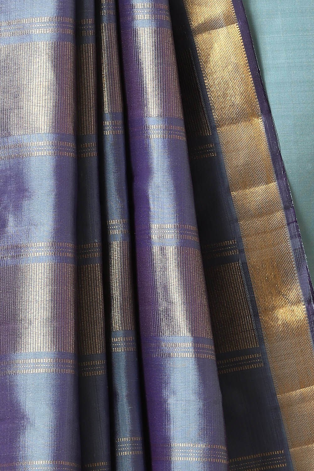 Blue Pure Silk Kanjivaram Saree image number null