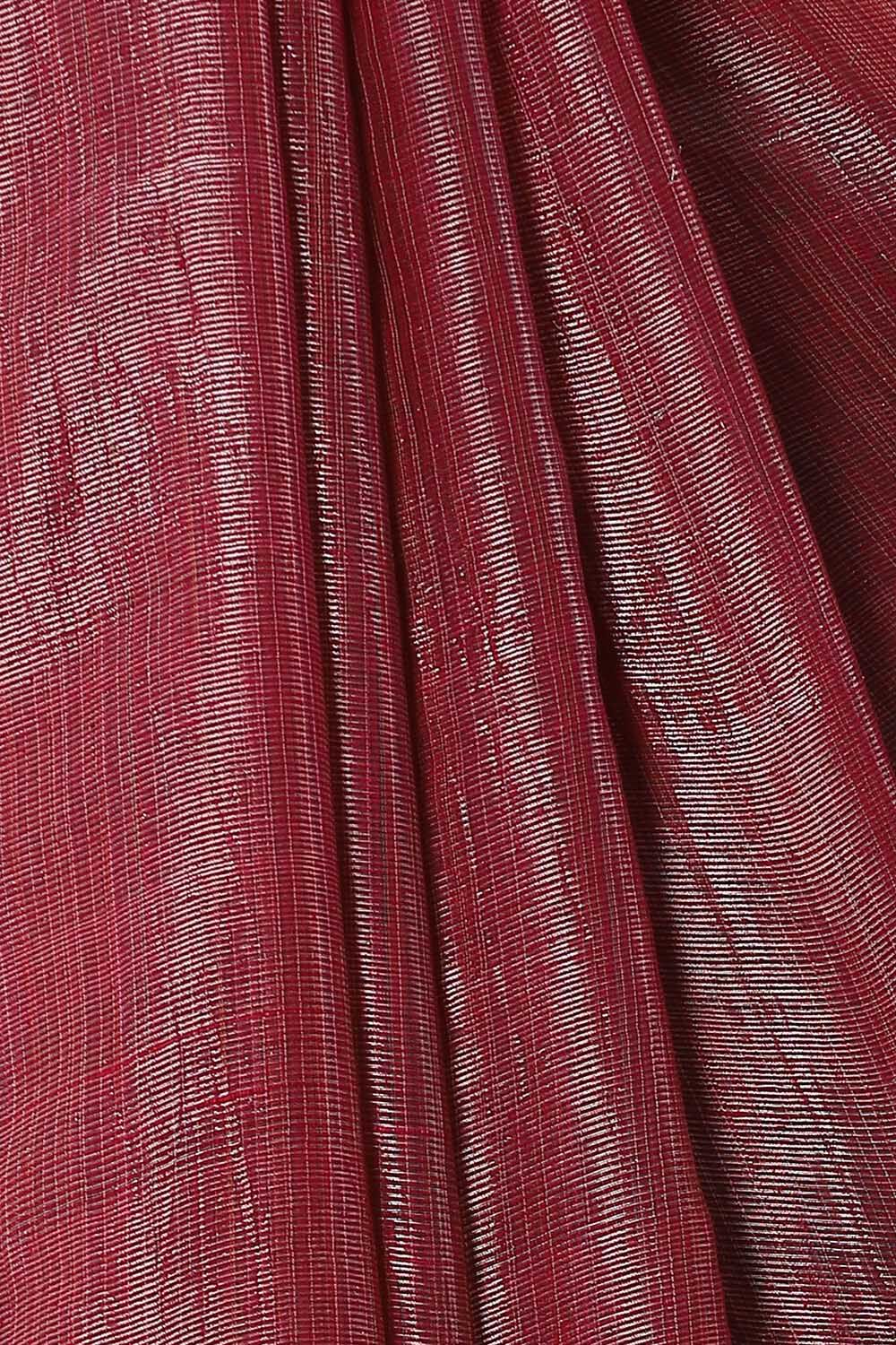 Multicolored Pure Silk Linen Bengal Saree image number null