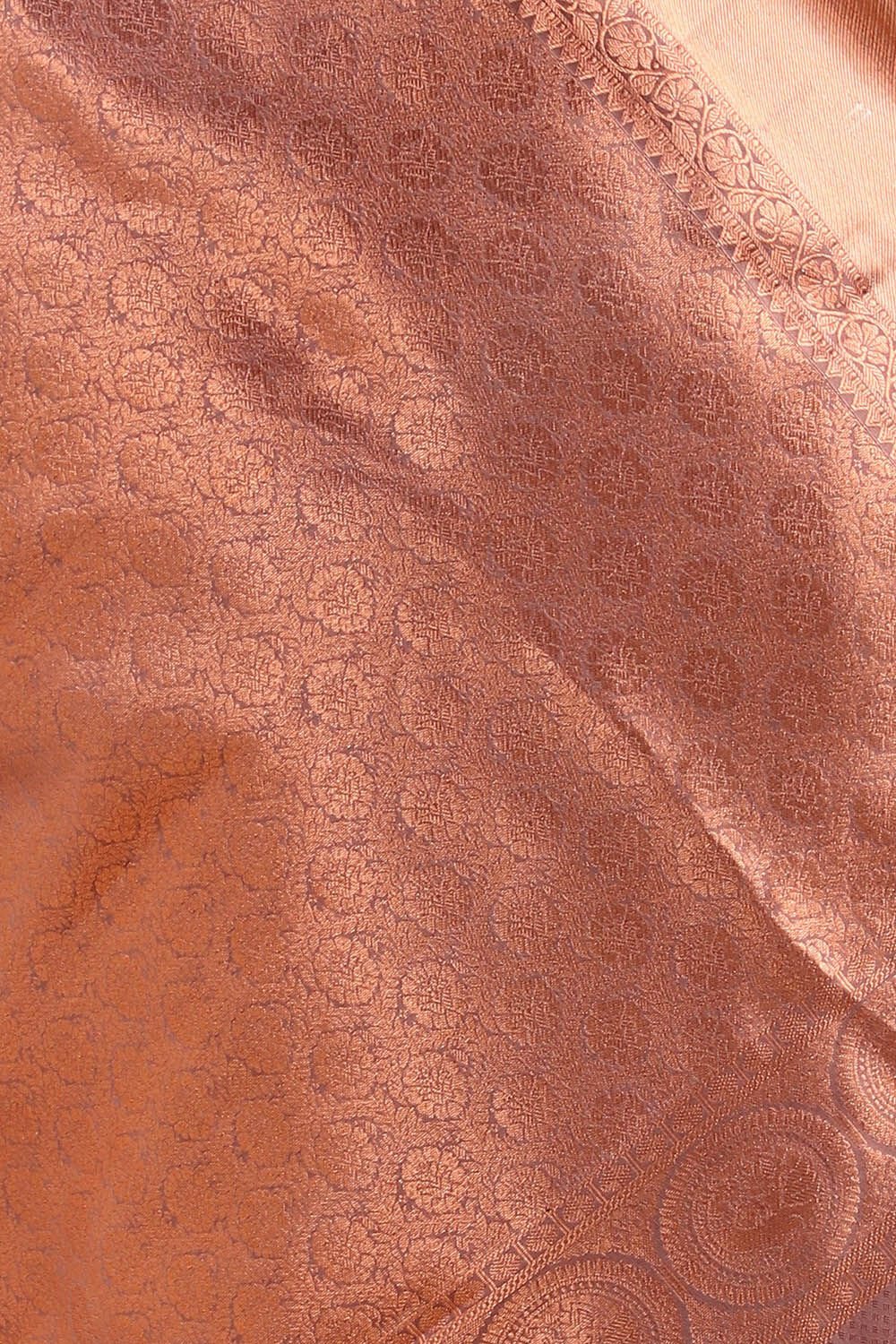 Violet Pure Silk Kanjivaram inspired Saree image number null