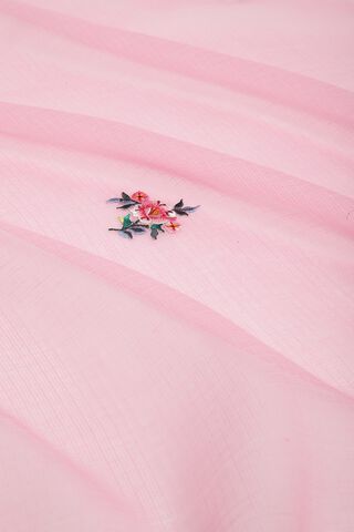 Light Pink Pure Kota Embroidery Saree thumbnail image number null