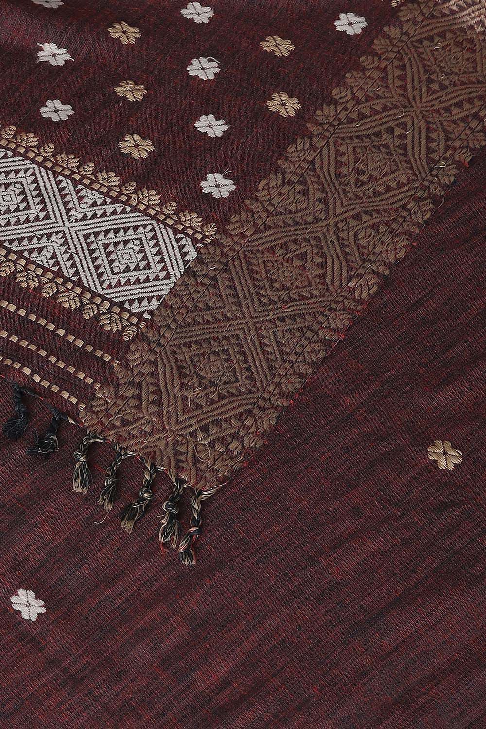 Brown Pure Eri Assam Saree image number null