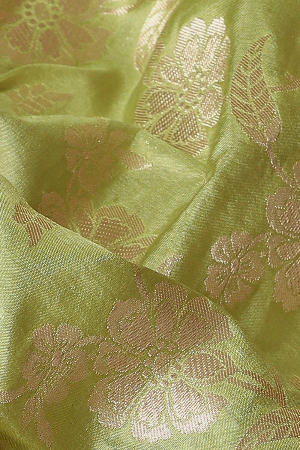 Light Green Pure Silk Banarasi Saree image number null