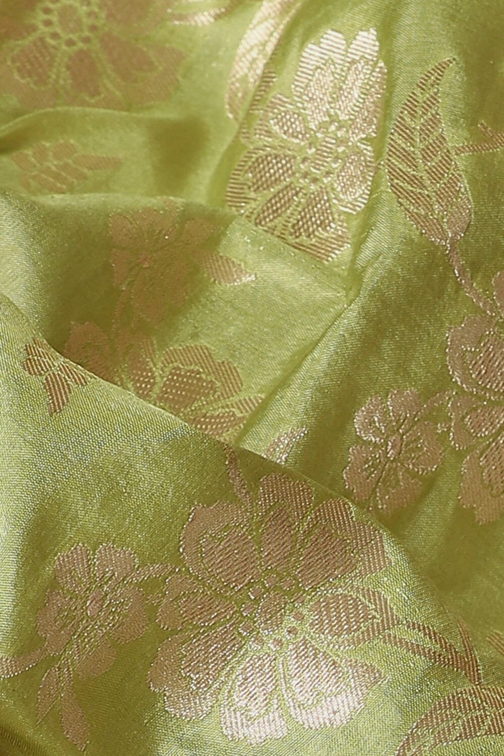 Light Green Pure Silk Banarasi Saree image number null