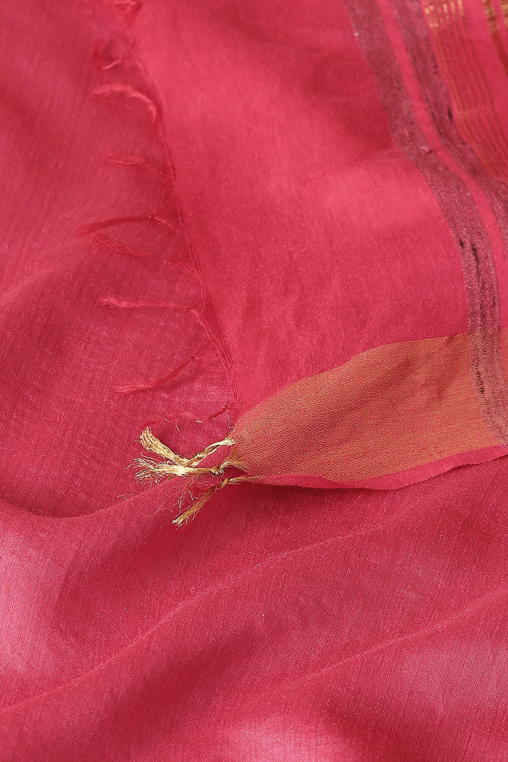 Red Pure Tussar Silk Bhagalpur saree image number null