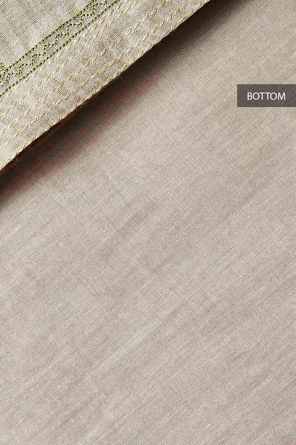 Brown Green Embroidered Tussar Suit image number null