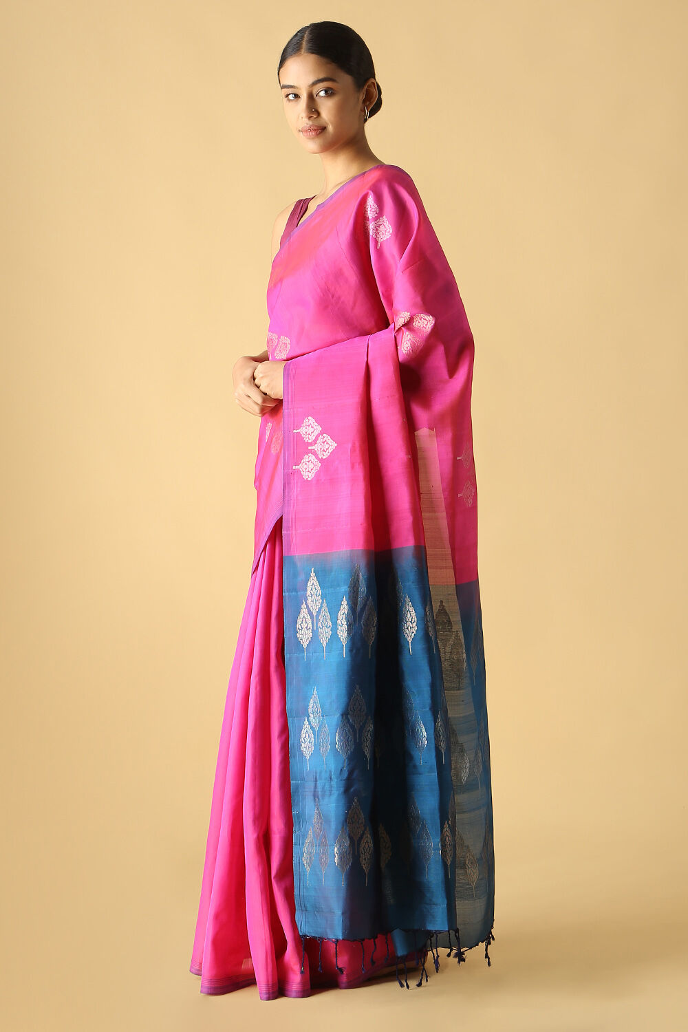 Pink Pure Silk South Saree image number null