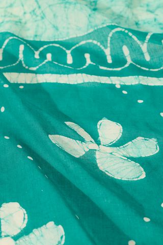 Green Ujjain Pure Cotton Batik Saree thumbnail image number null