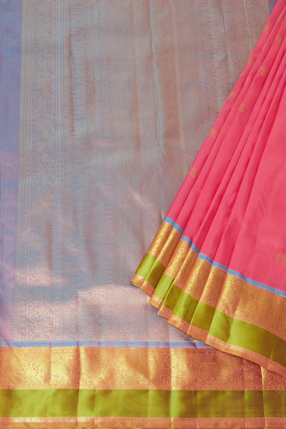 Pink Pure Silk Kanjivaram Saree image number null