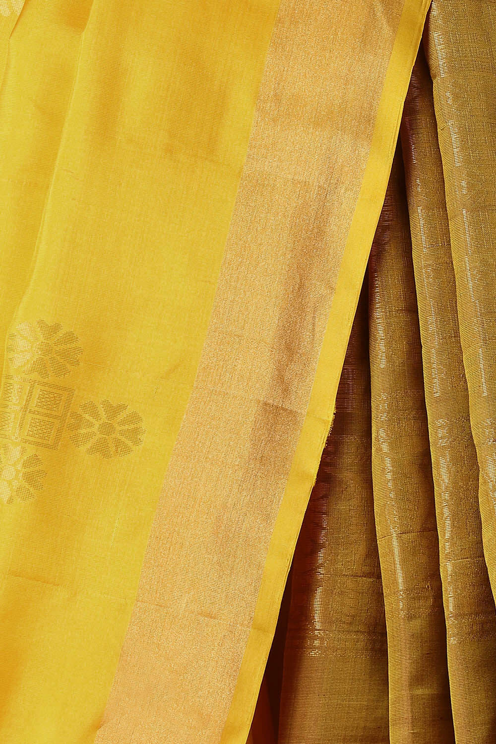 Yellow Pure Silk South Saree image number null