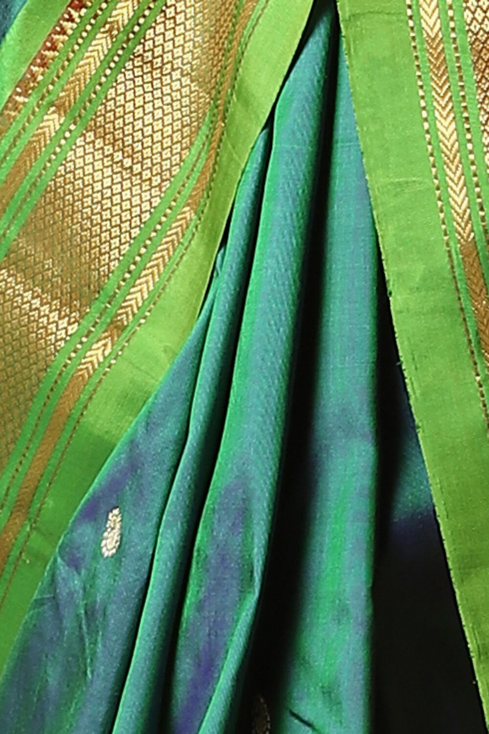 Blue Pure Silk Paithani Saree image number null