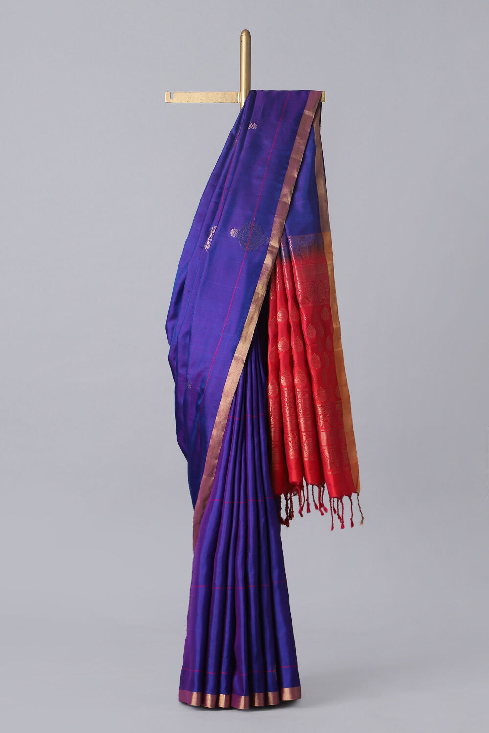 Blue Pure Silk South Saree image number null