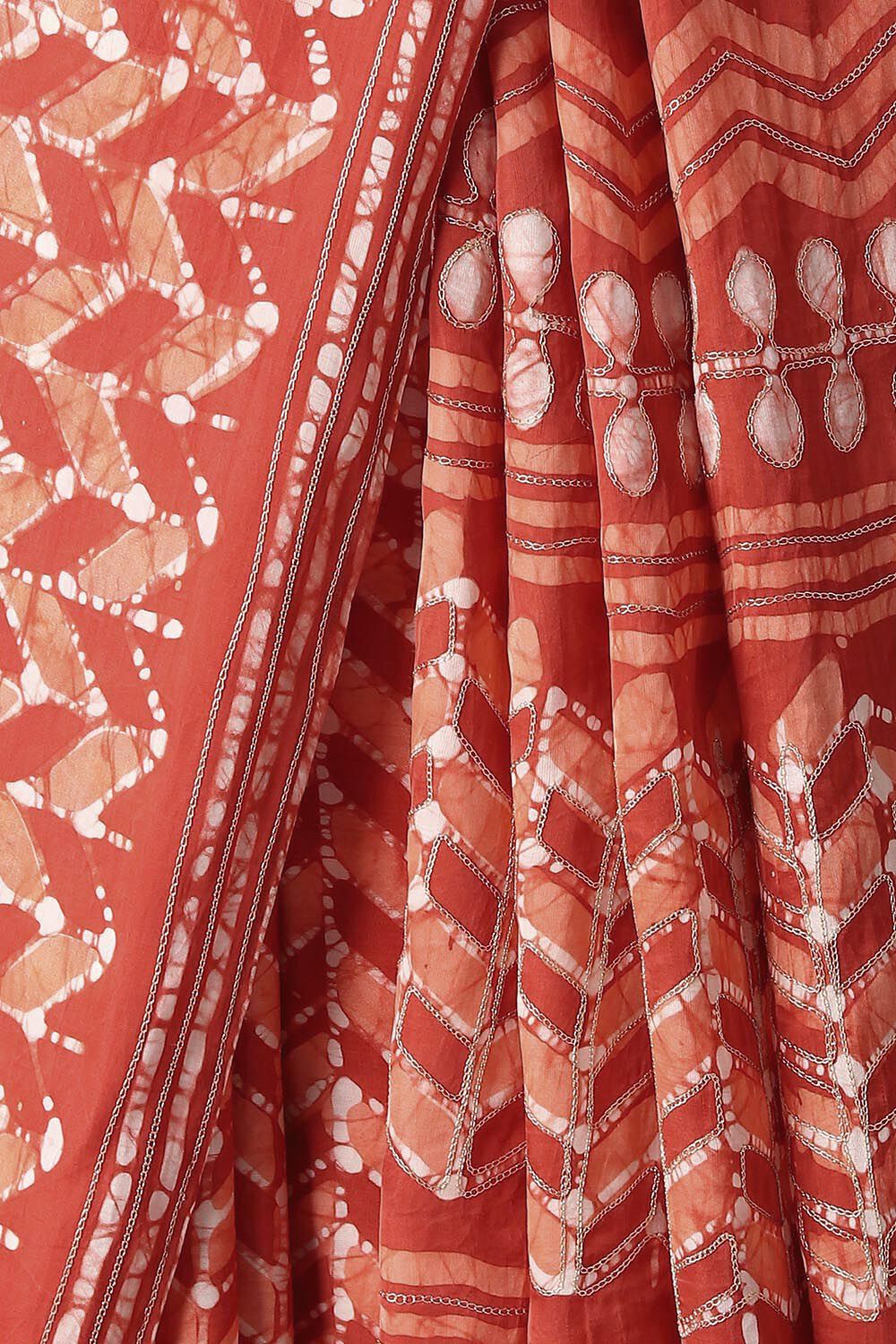Orange Luxe Vegan Saree image number null