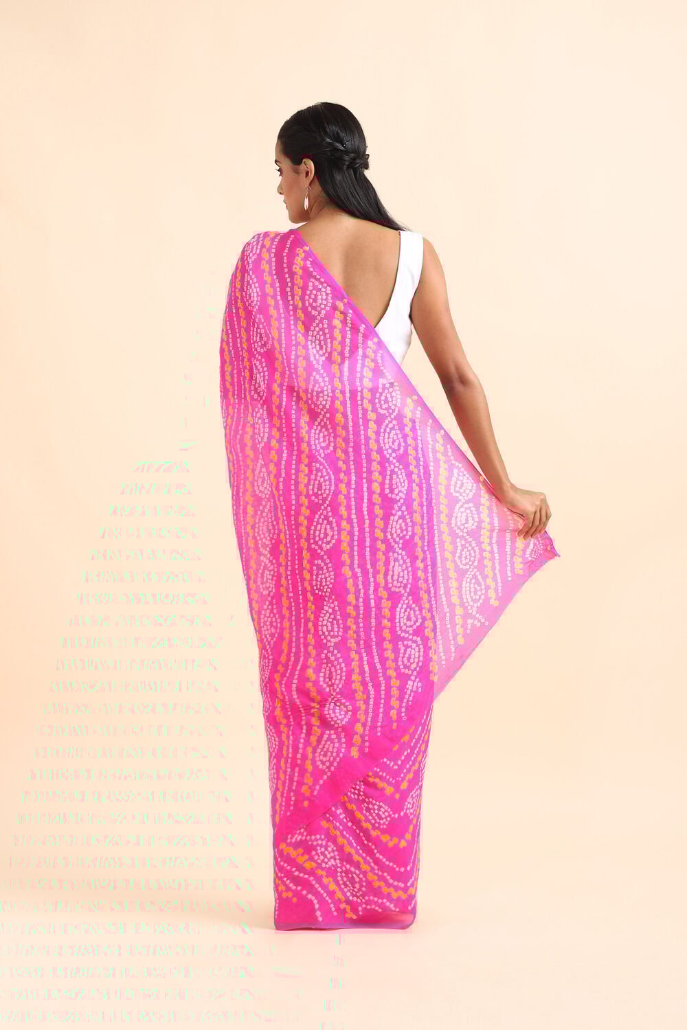 Pink Pure Georgette Bandhani Saree image number null
