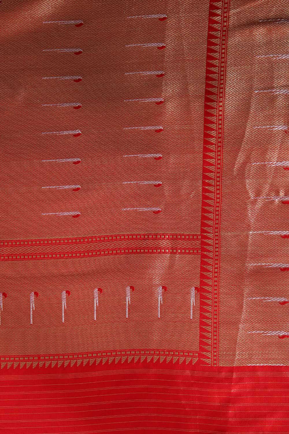 Multicolored Pure Silk Rangkaat Banarasi Saree image number null