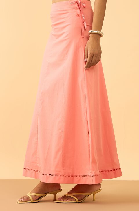 Peach Woven Cotton Lycra Inskirt
