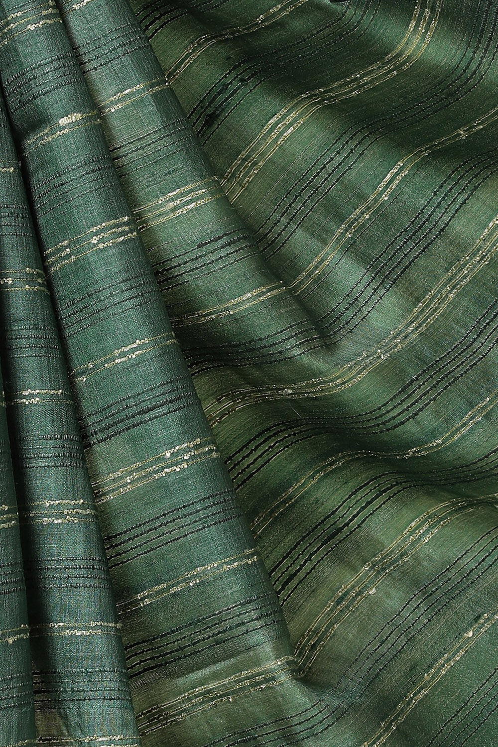 Green Pure Tussar Silk Woven Saree image number null