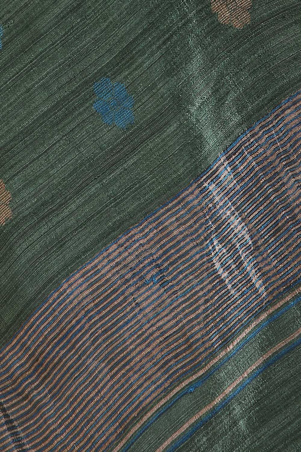Green Pure Silk Vanya Bengal Saree image number null