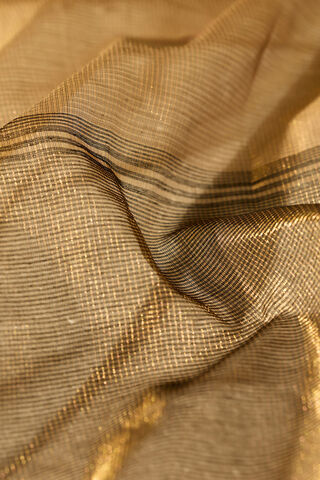 Gold Beige Woven Pure Tissue Cotton Maheshwari Saree thumbnail image number null