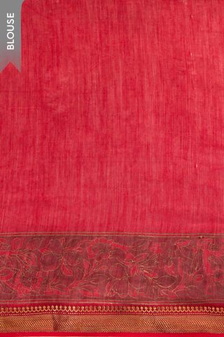 Red Rajasthan Pure Silk Cotton Printed Sanganeri Saree thumbnail image number null