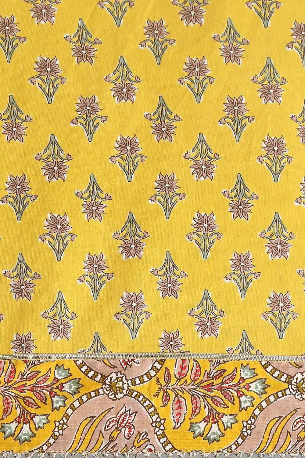 Yellow Pure Silk Kota Saree image number null
