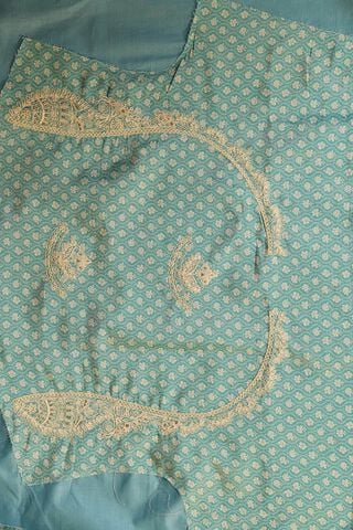 Blue Viscose Tissue Embroidered Saree thumbnail image number null