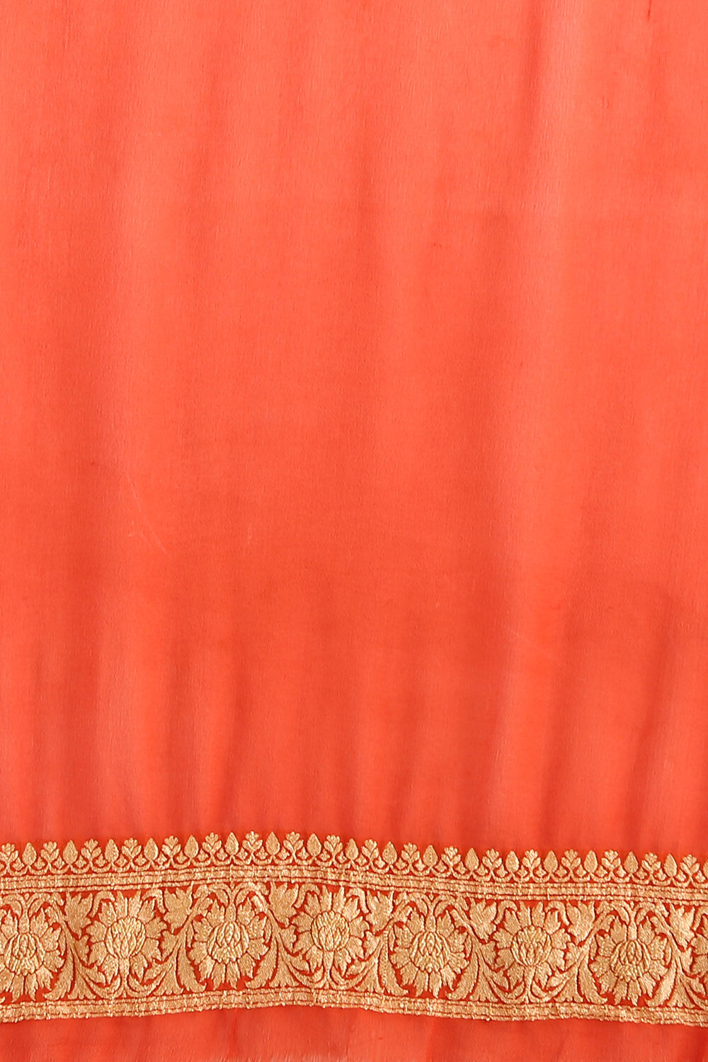 Dark Orange Pure Georgette Banarasi Saree image number null