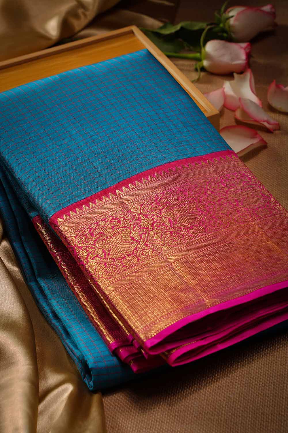 Dark Green Pure Silk Woven Kanjivaram Saree image number null